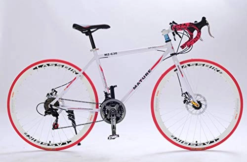 Vélos de routes : GuiSoHn 700C Vélo de route en aluminium 21 27 30 vitesses pliage double freins à disque vélo de sport pour étudiant