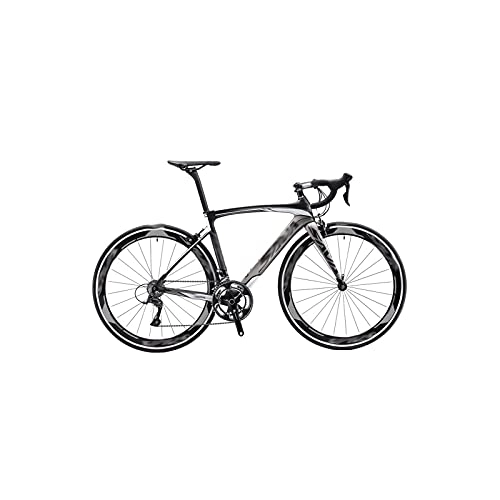 Vélos de routes : HESND zxc Vélos pour adultes Vélo de route en carbone 700c Vélo de route en carbone avec 18 vitesses Vélo de route de course Vélo en fibre de carbone (couleur : gris, taille : 22 vitesses)