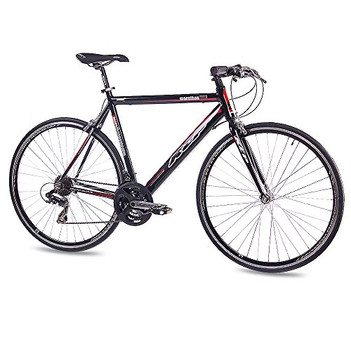 Vélos de routes : KCP 28" VÈLO DE Course Route Femme Homme Marathon Cadre Aluminium ALU 21 Vitesses Shimano 56cm Noir (s) - 71, 1 cm (28 Pouces)