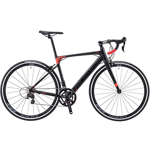 Vélos de routes : LNSTORE Vélo en Fibre de Carbone vélo 22 Vitesse □□ vélo en Fibre de Carbone vélo 22 Vitesse □□ vélo Exécution exquise (Color : Black Red, Size : 54cm)