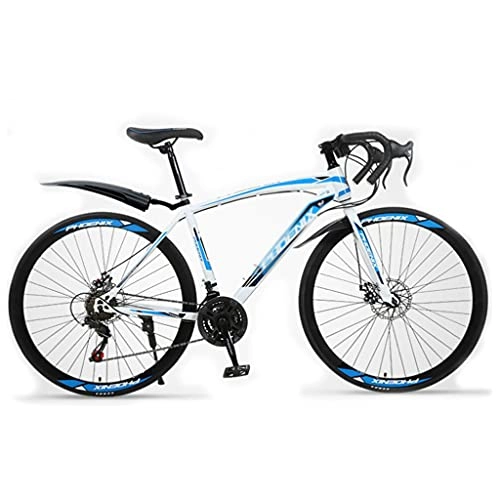 Vélos de routes : M-YN Vélo De Route 21 Vitesse 700c Roues De Roue avec Cadre en Alliage D'aluminium, Vélo De Cavalier Et Vélo De Banlieue Plus Claire(Color:Blanc+Bleu)