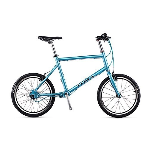 Vélos de routes : TDJDC JDC-V20, 20"Aucune chaîne en Alliage d'aluminium Double V Frein vélo de Ville, vélo de Sport de Loisirs, vélo d'entraînement d'arbre, Petite Roue vélo (Bleu, 3 Vitesses)