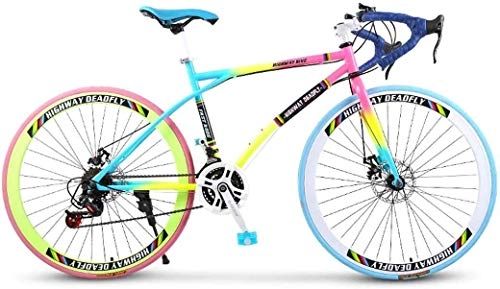 Vélos de routes : VTT Vélo de route 24 vitesses 26" vélo double frein à disque haute teneur en carbone cadre en acier de course et des femmes des hommes adultes seulement, Set-6 XIUYU (Color : Set2)