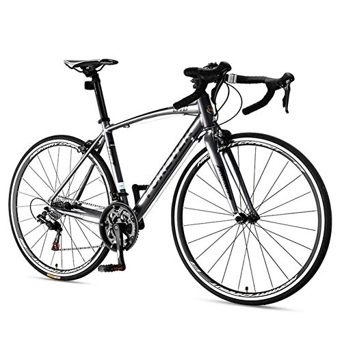 Vélos de routes : WJSW Vélo Route 16 Vitesses, vélo Route pour Hommes et Femmes, vélo Ultra-léger Cadre Aluminium, Roues 700 * 25C, Parfait pour Le Tourisme sur Route ou sur Piste, Gris, avancé