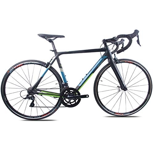 Vélos de routes : WJSW Vélo Route Adulte, vélo Course Professionnel 18 Vitesses, vélo Course Frein V Ultra léger Aluminium, Parfait pour la randonnée sur Route ou sur Piste, Vert, TA30