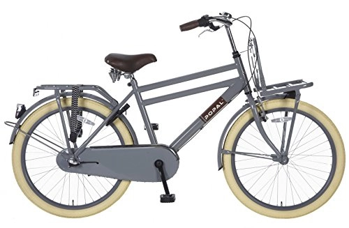 Vélos de villes : 24 pouces popal Urban Basic + garçon Holland Vélo 3 vitesses, gris