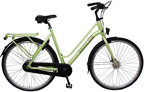 Vélos de villes : Bikkel Luminous 28 Pouces 50 cm Femme 7SP Rollerbrakes Lime