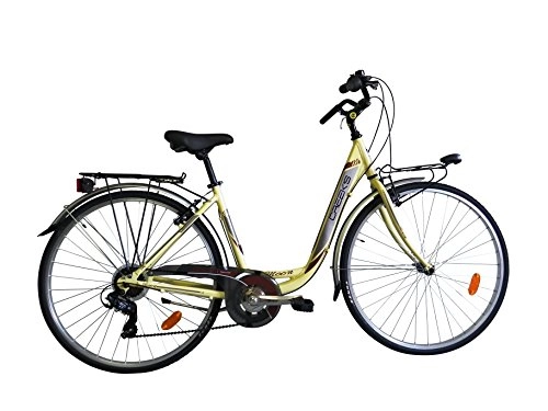 Vélos de villes : Creek's Bicycle CREEK'S Moon 28 Alu Taille 46 Creme Vélo Mixte Adulte