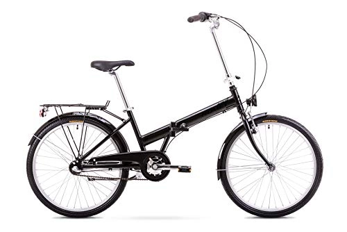 Vélos de villes : ROMET JUBILAT Vélo de Ville Unisexe pour Adulte Noir Mat / Brillant Taille M