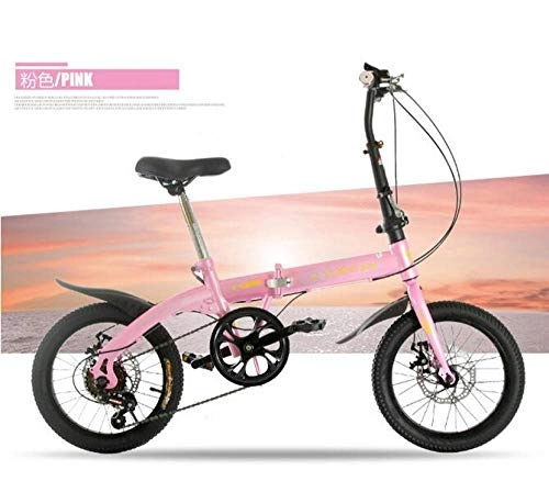 Vélos pliant : 16 pouces à vitesse variable double frein à disque mini vélo pliant adulte pliant étudiant petite roue scooter 20 pouces vélo pliant vélo de montagne vélo vitesse variable adulte cadeau voiture pliant