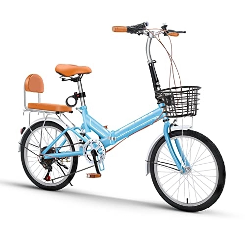 Vélos pliant : 20 Pouces Petit Vélo Portable, Velo Pliable, Vitesse Variable Voiture D'étudiant De Vélo Pliant Femelle Adulte pour Adultes, Bleu