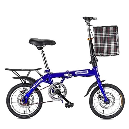 Vélos pliant : AOHMG 20'' vélo Pliant, 7- Vitesses Cadre en Acier léger Ville Compact Commuter Pliable de vélos, avec Anti-dérapage des pneus résistant à l'usure, Blue