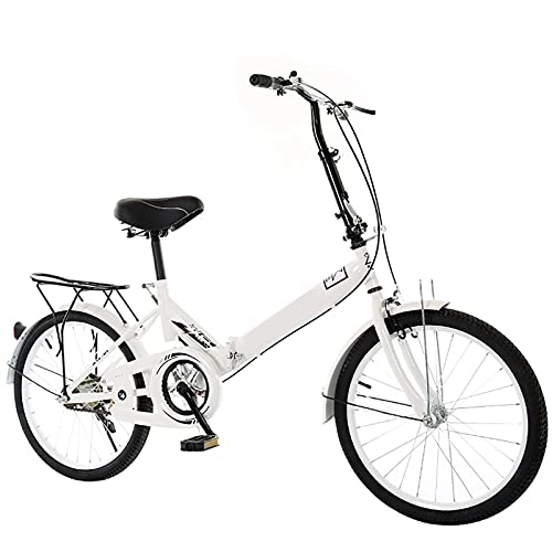 Vélos pliant : ASPZQ Vélo Pliant, Mini Portable Commuter Bike 20 Pouces Mâle Et Female Écoles Primaires Et Secondaires Adultes, Enfants, Bicyclettes De Gros Enfants, Blanc