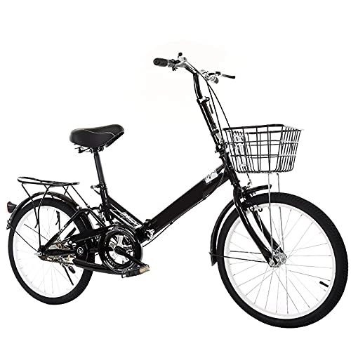 Vélos pliant : ASPZQ Vélos Pliants, Mini Commercérateur Portable Vélo 20 Pouces Mâle Et Femelle Étudiants Adultes Et Collectivités Enfants Enfants Big Kids Bicyclettes, Noir