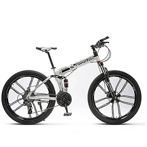 Vélos pliant : Bananaww 24 / 26 Pouces Vélo de Montagne Pliable pour Hommes et Femmes Adultes, Vélo de Sport de Montagne, VTT avec 21 / 24 / 27 E'tapes de Changement de Vitesse