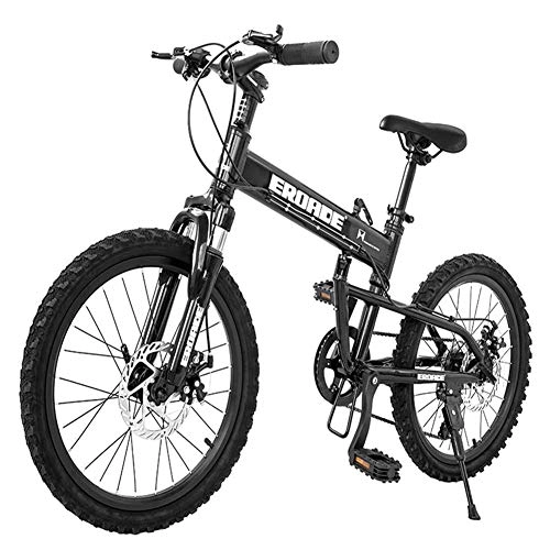 Vélos pliant : BCX Vélo de montagne pliant pour enfants, vélos pliants légers de frein à disque de 20 pouces à 6 vitesses, vélo pliable en alliage d'aluminium, jaune, Noir
