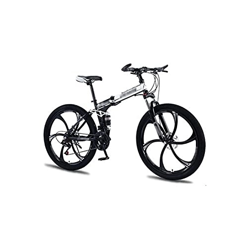 Vélos pliant : Bicycles for Adults Bicycle, Mountain Bike 27-Speed Dual-Shock Integrated Wheel Folding Mountain Bike Bicycle Bicycle, Sports and Entertainment (Color : Black, Size : 24)