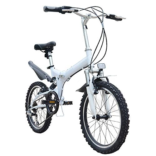 Vélos pliant : BrightFootBook Pliant de 20 Pouces 6 Vitesses vélo Pliant, Vélo de Montagne, vélo Portable, vélo de Route pour étudiant Adulte, vélo de Plein air, White