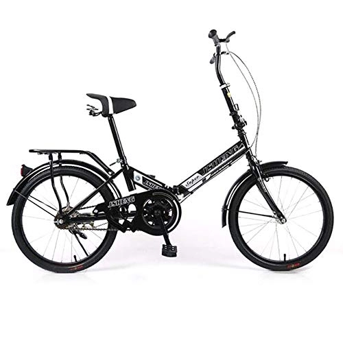 Vélos pliant : BZZBZZ Vélo Pliable 20 Pouces 6 Vitesses à Vitesse Variable Amortisseur Portable Commuter Bike avec Ailes pour Hommes Femmes et Adolescents