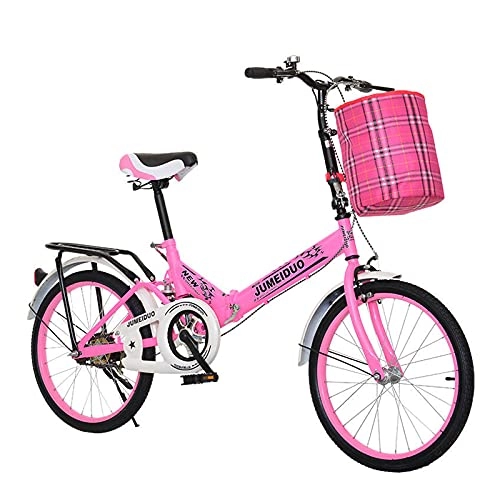 Vélos pliant : Carz Vélos Pliants avec Panier, 20 Pouces Portable Léger Exercice De Voyage en Ville pour Adultes Hommes Femmes Enfants Enfants Vélos Pliables