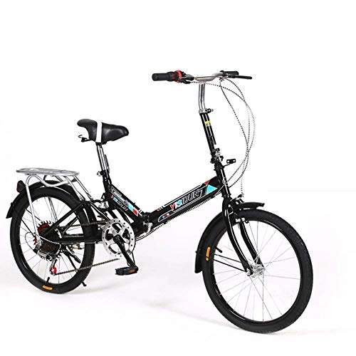 Vélos pliant : Chenbz Vélo Pliante de 20 Pouces Bélier à Six Vitesses Vélo Pliable vélo for Femmes Adulte Adulte de Voiture vélo de Carreau léger en Aluminium Cadre Absorption-d 110x160cm (43x63inch)