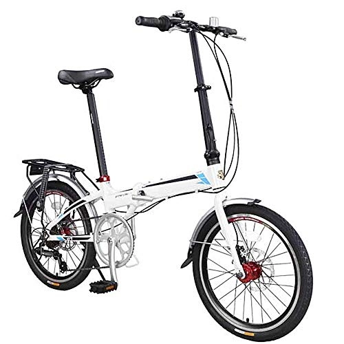 Vélos pliant : CHEZI Folding bikeVélo Pliant en Aluminium Vélo Pliant à Deux disques de Frein à Disque, Transmission de positionnement, Bicyclette de 20 Pouces