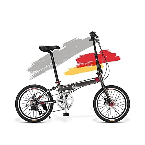 Vélos pliant : DODOBD 20 Pouces Vélo Pliant, Portable Vélo Vélo Pliable à Vitesse Variable, Léger, Petit Vélo Portable pour Adultes, Vélo de Route, Convient de 135 cm à 185 cm
