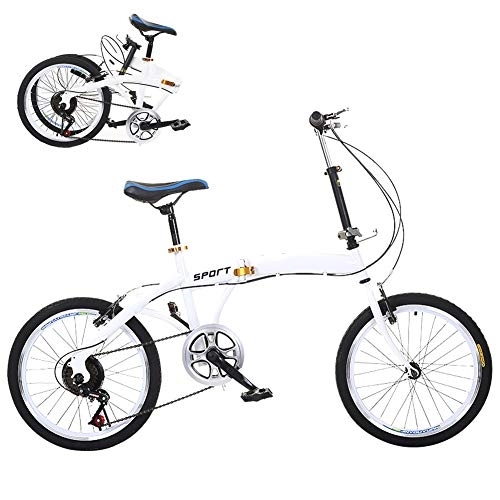 Vélos pliant : DORALO Vélo De Ville Pliant De 20 Pouces, Vélo Portable en Acier Au Carbone, Vélo De Montagne Léger pour Les Étudiants Unisexes, Poids Chargeable: 90 Kg