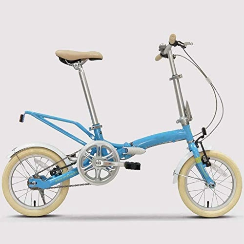 Vélos pliant : DSHUJC Mini Vélos pliants, 14 Pouces Adultes monovitesse Pliable Bicyclette, Portable léger Super Urbain Banlieue de vélos, Convient pour Les étudiants