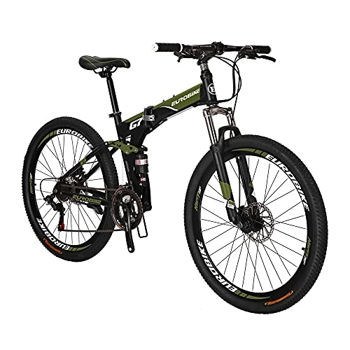 Vélos pliant : Eurobike Vélo pliable G7 de 69, 8 cm avec roues à rayons multiples, pour adultes - Vert