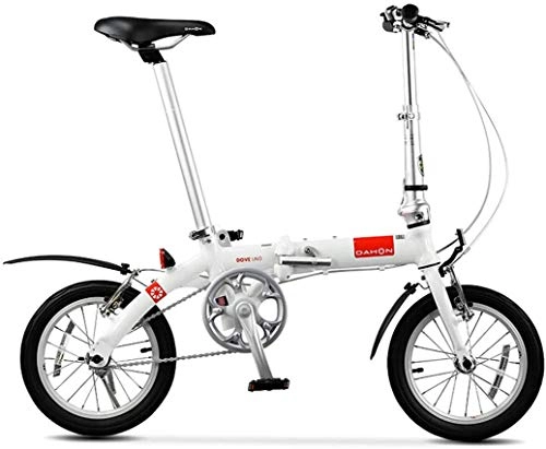 Vélos pliant : FEE-ZC Vélo de Ville Universel 14 Pouces à Une Vitesse de Banlieue à Une Vitesse de Pliage de vélo en Alliage d'aluminium pour Adulte Unisexe