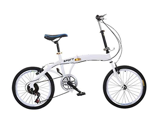 Vélos pliant : Gaoyanhang Vélo Pliable 20 Pouces équipement Voyage VTT à vélo Portable (Color : White)