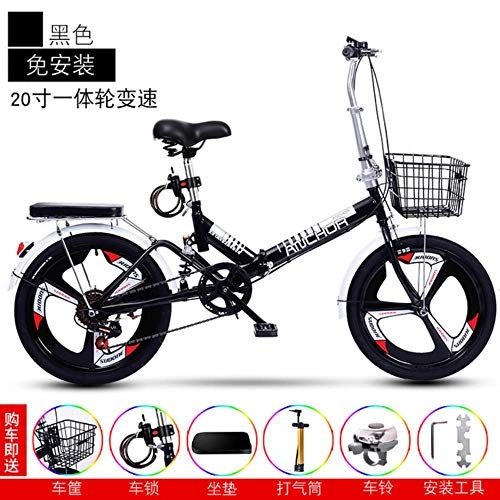 Vélos pliant : GuiSoHn Vélo pliable pour adulte avec vitesse ultra légère et portable pour adulte, petit vélo facile à monter Taille unique GuiSoHn-896158513
