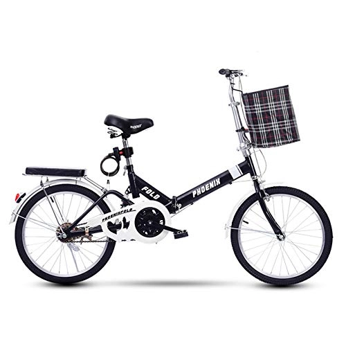 Vélos pliant : GZMUK Vélo Pliant Bicyclette Pliable 20 Pouces, VTT pour Adolescents, avec Siège Réglable, Adapté Aux Enfants Et Aux E'tudiants, Noir