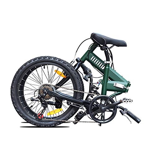 Vélos pliant : HELIn Vélos - Mini Alliage Portable Étudiant Confort Vitesse Roue Vélo Pliant Unisexe Classique Fer Vélo Vélo Unique Art Déco Scooter Shockabsorption pour Femmes