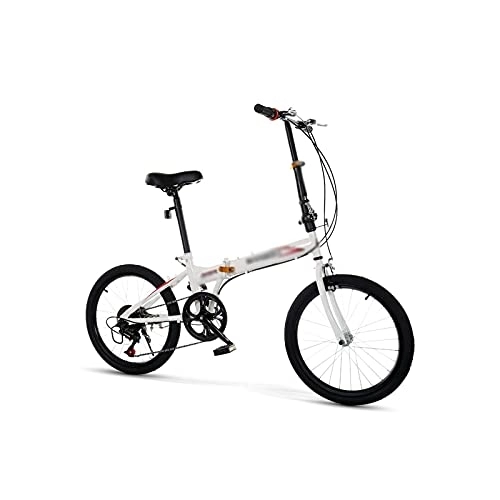 Vélos pliant : HESND zxc vélos pour adultes, 40, 6 cm, 50, 8 cm, vélo pliable à vitesse variable, pour hommes, femmes, adultes, étudiants, vélo de loisirs pliable portable ultra léger (couleur : blanc, taille : 20ih)