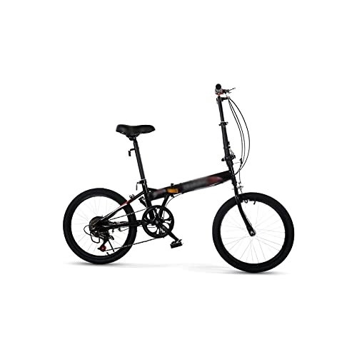 Vélos pliant : HESND zxc vélos pour adultes, 40, 6 cm, 50, 8 cm, vélo pliable à vitesse variable, pour hommes, femmes, adultes, étudiants, vélo de loisirs pliable portable ultra léger (couleur : noir, taille : 16ih)