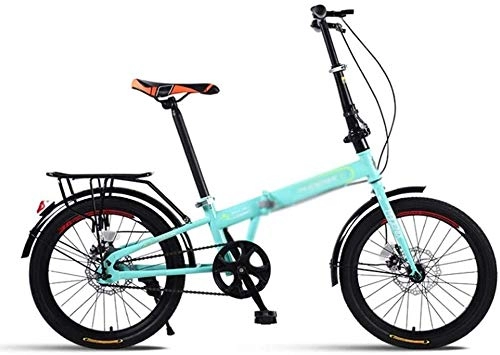 Vélos pliant : HLZY 26 Pouces Portable vélo Pliant vélo Adulte étudiants Ultra-léger Portable Compact Pliant Outroad de vélos Hommes Femmes (Color : Green, Size : 20 inches)