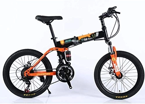 Vélos pliant : HLZY Portable Vélo Pliant Vélo étudiants Adultes Ultra-léger Portable Compact Pliant Outroad de vélos Hommes Femmes (Color : Orange, Size : 20 inches)