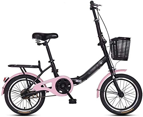 Vélos pliant : HLZY Étudiant Voiture vélo Pliant Compact Outroad de vélo Pliant Portable Femmes de vélos Hommes Femmes (Color : Pink, Size : 20 inches)