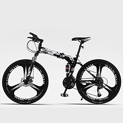 Vélos pliant : Hmvlw Vélo portatif Vélo de Pliage de Montagne Variable de 26 Pouces, Roue intégrée à l'absorption à Double Choc, vélo de Banlieue Portable en Acier au Carbone élevé pour Hommes et Femmes