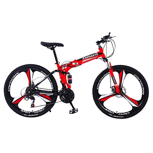 Vélos pliant : Honestyi Vélo Adulte, 26 Pouces Sports Pliables / Vélo de Montagne Nouveau Mode Confortable Vélo Portable Léger et Durable Vélo Femme Homme Pliables Sports Vélo (Rouge)