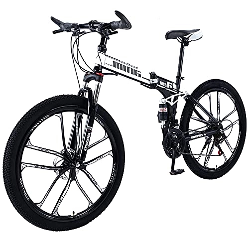 Vélos pliant : Hyococ Vélo De Montagne Vélos Blancs Sport Ergonomique Léger, avec Une Roue Antidérapante Résistante à l'usure, pour Hommes Ou Femmes Doubles(Size:27 Speed)