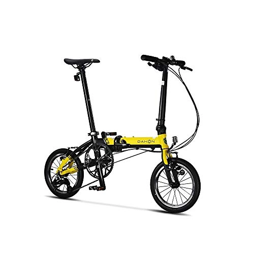 Vélos pliant : Jinan DAHON vlo Pliant 14 Pouces 3 Vitesse Petite Roue Urbaine Banlieue Version K3 Hommes Et Femmes Vlo KAA433 Noir Jaune (Color : Black Yellow, Size : 14 inch)