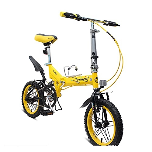 Vélos pliant : JINDAO vélo Pliable Convient aux Adultes et à la Montagne des Femmes amortissant Les vélos pliants, Acier au Carbone élevé, pédales de Perles utiles, Simple Vitesse 14 Pouces, 4 Couleurs Disponibles