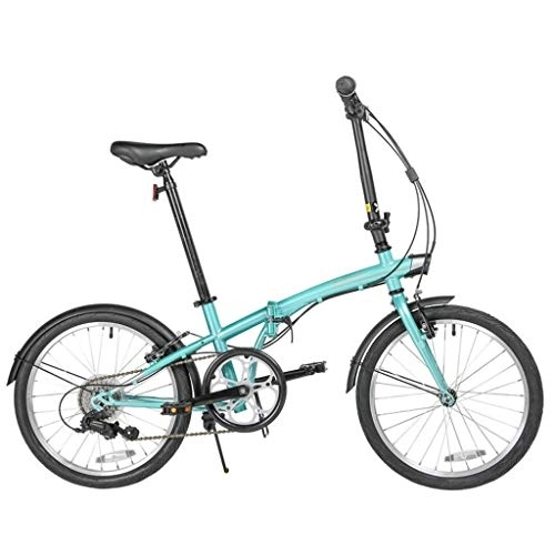 Vélos pliant : Jixi Vélo Pliant Portable ultraléger vélo Petit Changement de Vitesse Homme Femme 20 Pouces en Acier au Carbone à Haute Pliant Voiture Cadre vélo (Color : Green, Taille : 20in)