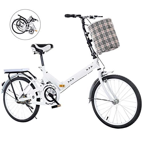 Vélos pliant : JTYX Vélo Pliant Portable pour Femmes Hommes Mini vélo Pliant de Travail pour étudiants Enfants vélos portatifs Ultraweight avec Panier, 20 Pouces