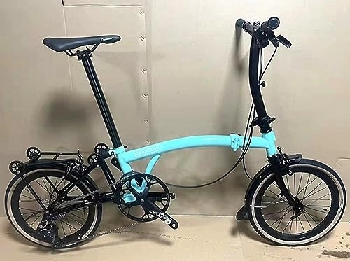 Vélos pliant : Kcolic 16 Pouces Vélos Nouveau Trois Étapes Vélo Pliant Portable Vélo Dexercice Voyage en Plein Air 9 Vitesses Vélo Adulte Vélo Vélo G, 16inch