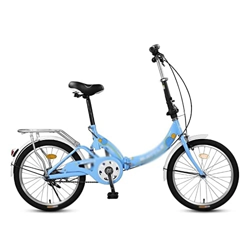 Vélos pliant : KOOKYY Vélo de montagne VTT adulte à vitesse unique en fibre de carbone vélo pliant adulte vélo de route à suspension complète (couleur : bleu)
