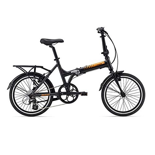 Vélos pliant : KUQIQI Alliage d'aluminium 20 Pouces 8 Vitesses Portable léger Petit diamètre de Roue vélo Pliant, Voiture de Ville, Mode Simple-Noir (Color : Black, Edition : 20 inch)